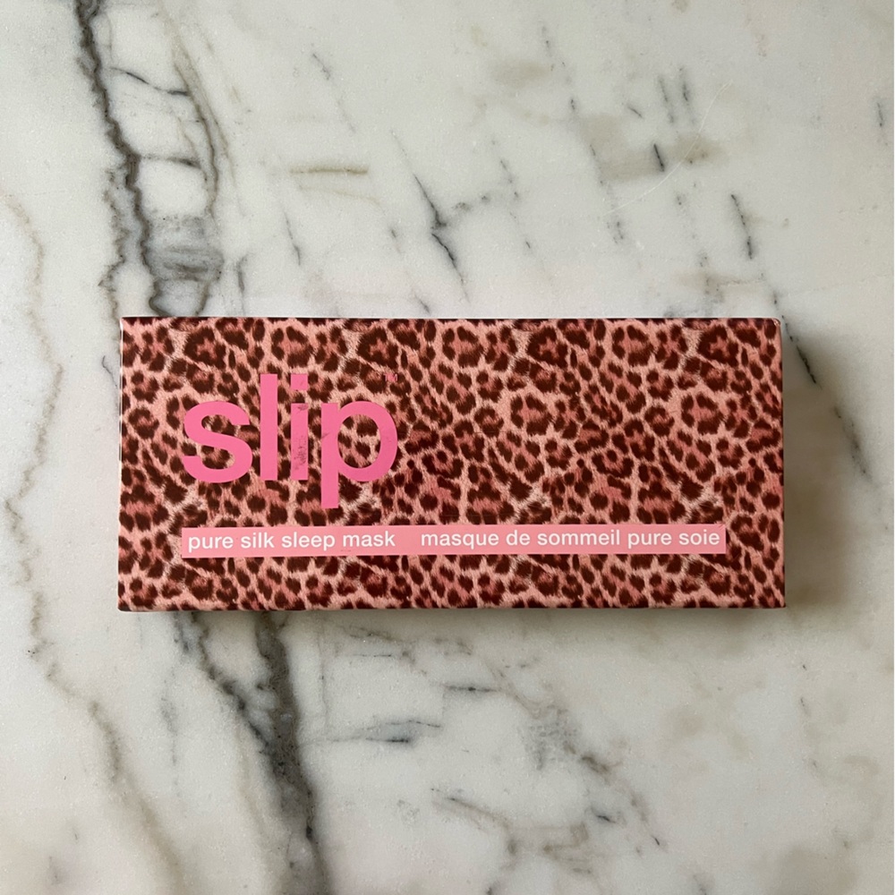 Slip Pure Silk Eye Sleep Mask Cheetah Pink